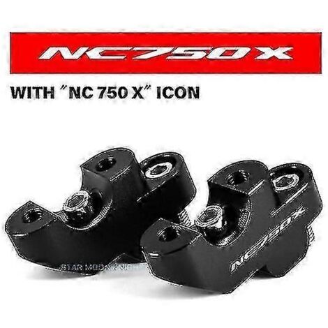 Pour Honda NC750, NC 750 XS, NC750X, 750X (2016-2023) : Colliers de serrage, adaptateurs de rehausse de guidon, adaptateurs de guidon, CB500X, CB500F, CB300F (noir, NC750X). (1/5)
