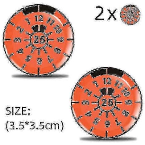 Lot de 2 badges de plaque d'immatriculation 3D en gel - Autocollants de certification TÜV pour GSLA25 (1/4)