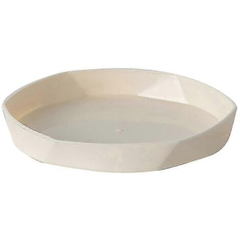 Soucoupe robuste et durable pour pots de fleurs, en plastique épais, multicolore, pour jardin - M-Ivoire (1/5)