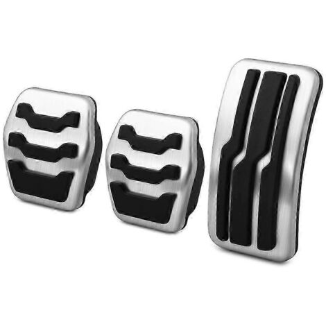 Pédales de voiture en acier inoxydable de qualité supérieure pour Volvo V50 2004-2012 (accélérateur et frein) - Couvre-pédales sans perçage - Lot de 3 (1/5)