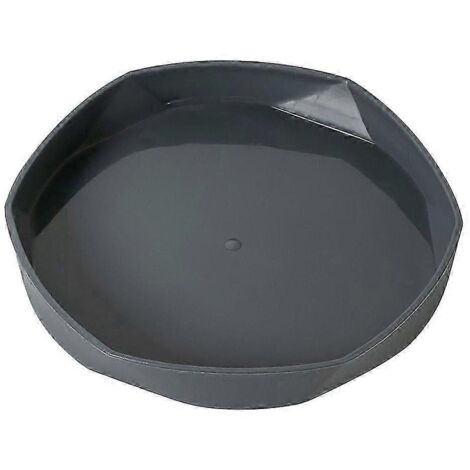 Soucoupe robuste et durable pour pots de fleurs, en plastique épais, multicolore, pour le jardin - Taille M - Gris foncé (1/5)