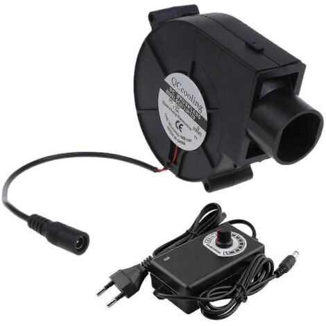 Ventilateur électrique 9733, 12 V CC, pour barbecue, vitesse réglable, 4500 tr/min, prise européenne, diamètre 33 mm. (1/5)