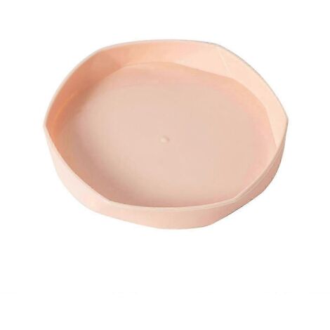 Soucoupe robuste et durable pour pots de fleurs, en plastique épais, multicolore, rose - M (1/5)