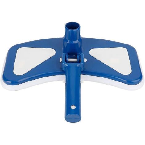 Aspirateur de piscine bleu et blanc de 30 cm avec tête d'aspiration pivotante et brosse de nettoyage - Outils de piscine (1/5)