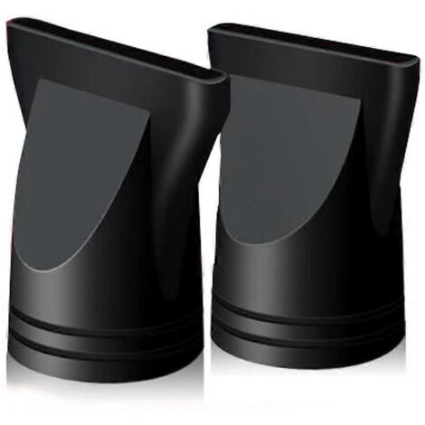 Lot de 2 embouts de sèche-cheveux de rechange en plastique noir de tailles différentes, concentrateur étroit, embout portable pour salon et usage domestique. (1/3)
