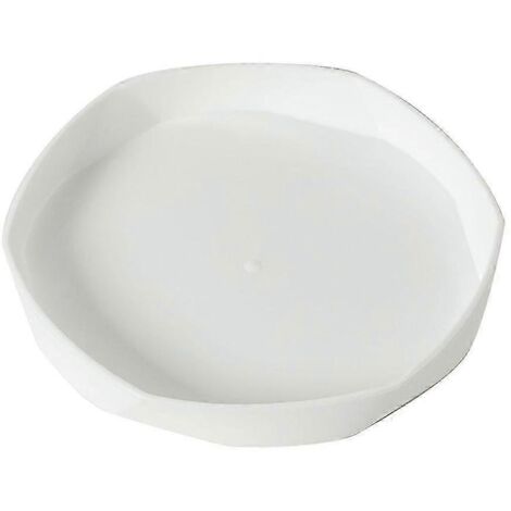 Soucoupe robuste et durable pour pots de fleurs, en plastique épais, multicolore, pour jardin - Blanc (1/5)