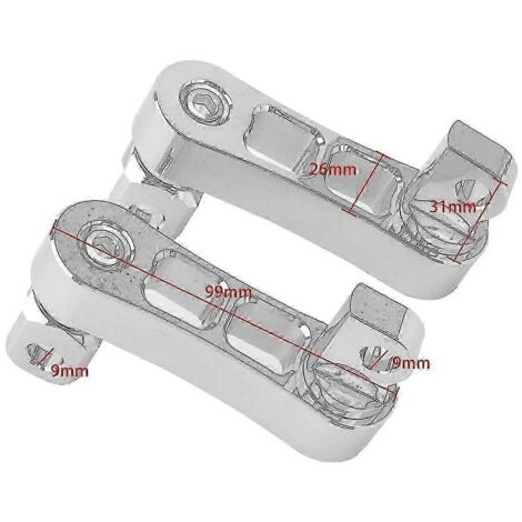 Repose-pieds passager réglables pour moto, repose-pieds autoroute, fixation mâle, support d'extension pour B-XinHanBlack (1/5)