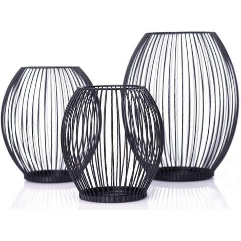 Bougeoir décoratif en fer forgé, bougeoir décoratif pour bougie chauffe-plat, idéal pour un mariage ou Halloween. (1/5)