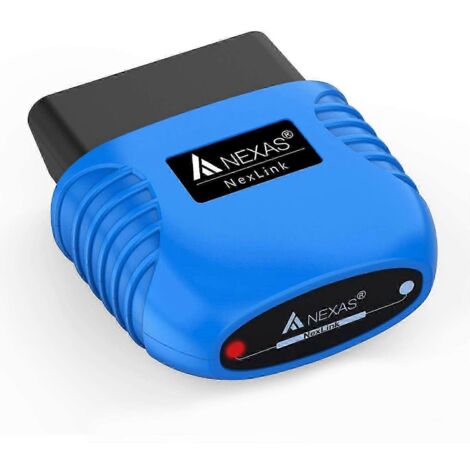 Scanner de diagnostic Bluetooth 5.0 NEXAS NexLink pour ISO, Android et PC, lecteur de codes défauts OBD2/EOBD, outil de diagnostic bleu (1/5)