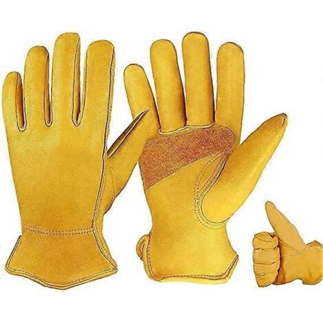 paire de gants de jardinage souples et résistants aux épines, confortables, en cuir, pour travaux de soudure (1/5)