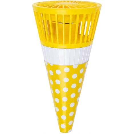 Ventilateur portable 2020, mini ventilateur de poche USB à suspendre autour du cou en forme de glace pour les activités extérieures et intérieures en été (jaune mangue) (1/5)
