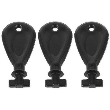 Lot de 3 clés de rechange universelles pour distributeur de papier toilette, compatibles avec les distributeurs commerciaux (5,30 x 2,40 x 1,00 cm, noir). (1/4)