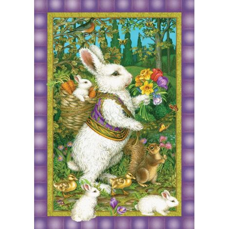 Drapeau de jardin classique lapin pour la maison et le jardin (1/4)