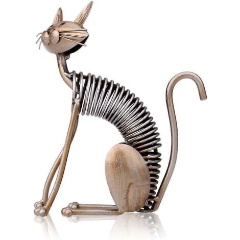 Sculpture en métal, fer forgé, chat, artisanat, décoration intérieure, ameublement (1/5)