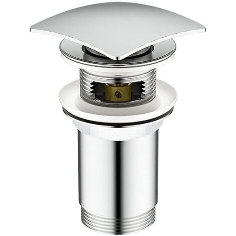 Robinet de vidange chromé 2024, trop-plein pour lavabo, bonde de lavabo chromée (1/5)