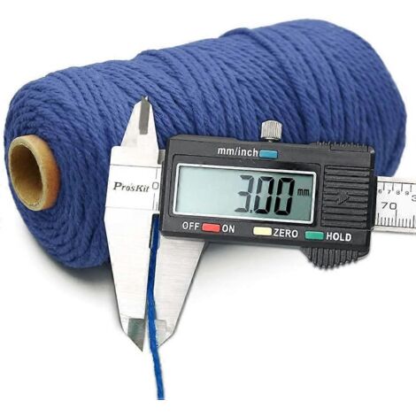 Ficelle de coton verte de 100 m, 3 mm, pour jardinage, loisirs créatifs, bricolage, décoration et projets faits maison. (1/3)