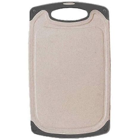 Planche à découper de cuisine, avec pieds antidérapants et rainures pour le jus, poignée ergonomique, compatible lave-vaisselle, sans BPA (1/4)