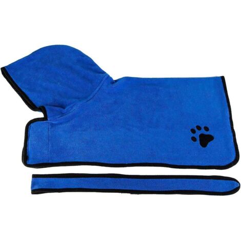 Peignoir/serviette pour chien 2024 avec sangle ajustable, en microfibre à séchage rapide et super absorbante (1/5)