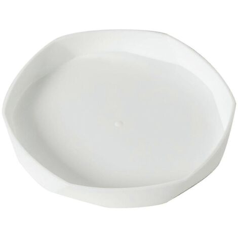 Soucoupe robuste et durable pour pots de fleurs, en plastique épais, multicolore, pour jardin - Blanc (1/5)