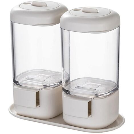2024Salière avec couvercle, distributeur d'assaisonnements, rangement pour épices, flacon d'assaisonnement réglable en plastique (1/5)