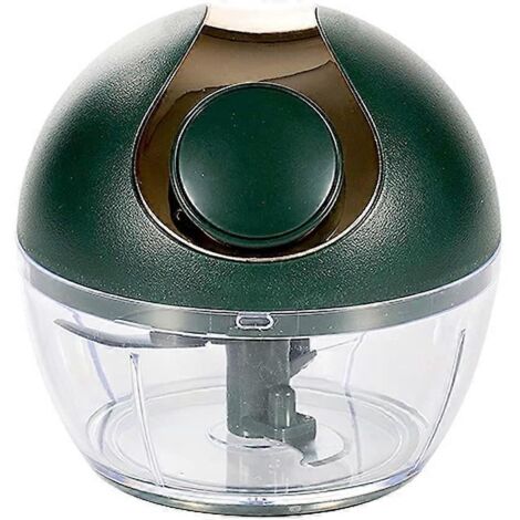 Coupe-légumes à tirette avec mécanisme à corde - Idéal pour broyer viande, oignons et ail - Acier inoxydable (1/5)