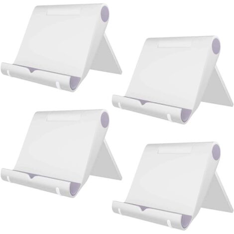 Support pour téléphone portable, lot de 4 supports réglables pour téléphone et tablette compatibles avec iPhone X, 8, 7, 6S, 6 Plus, 5S, 5, 5C, SE, S7 Edge, S8, S5 et S6 (1/5)