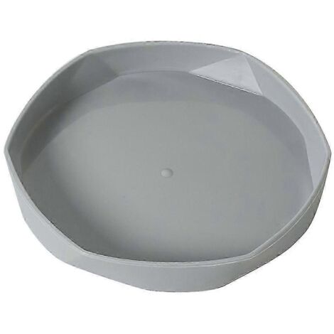 Soucoupe robuste et durable pour pots de fleurs, en plastique épais multicolore, idéale pour le jardin - Gris moyen (1/5)