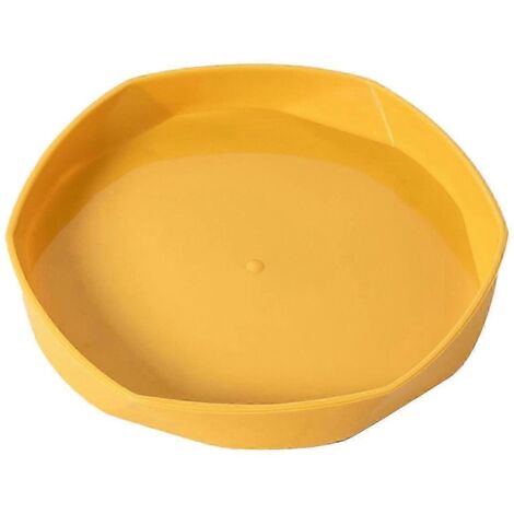 Soucoupe robuste et durable pour pots de fleurs, en plastique épais multicolore, pour jardin - Jaune (1/5)