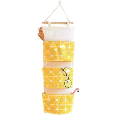 Organisateur suspendu à 3 poches, système de rangement mural, porte-ustensiles, sac de rangement suspendu, sac de rangement pour chambre d'enfant (1/4)