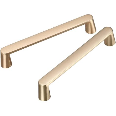 Lot de 20242 poignées de meuble dorées (entraxe de 128 mm), poignées de meuble en laiton brossé pour portes de placard (1/5)