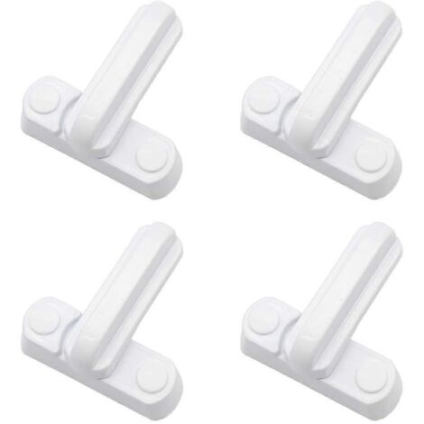 20244PCS Bloqueur de fenêtre en métal blanc, verrou de sécurité pour porte et maison, remplacement pour divers modèles (1/5)