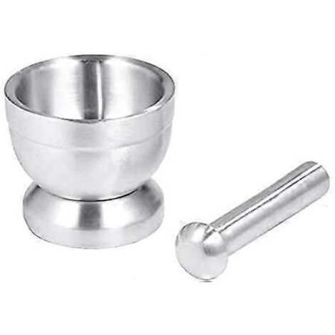 Ensemble mortier et pilon en acier inoxydable pour ail et épices, broyeur à herbes, outil de cuisine (1/5)