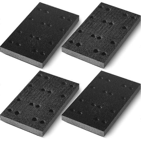 Lot de 4 plateaux de ponçage en mousse noire souple pour ponceuse RS400 LS130 (noir) (1/5)