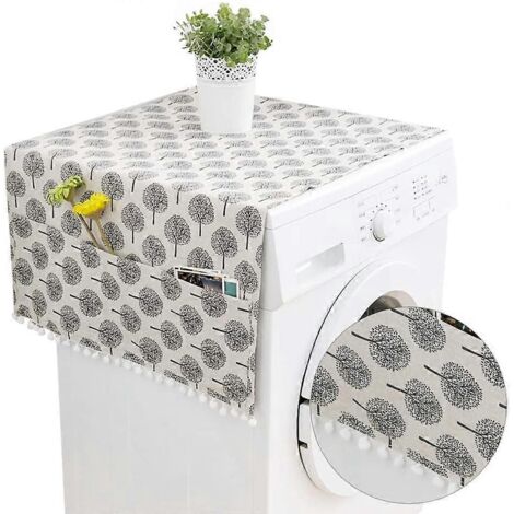 Housse anti-poussière pour réfrigérateur, housse de protection avec sac de rangement, housse de protection pour lave-linge, réfrigérateur, housse anti-poussière (1/4)
