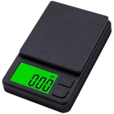 Mini balance de poche numérique 500 g, balance électronique pour feuilles de thé - 8,7 cm x 5,6 cm x 1,9 cm - Noire (1/4)