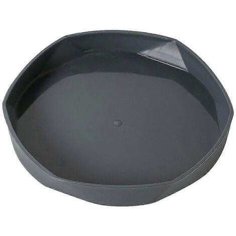 Soucoupe robuste et durable pour pots de fleurs, en plastique épais, multicolore, pour le jardin - L - Gris foncé (1/5)
