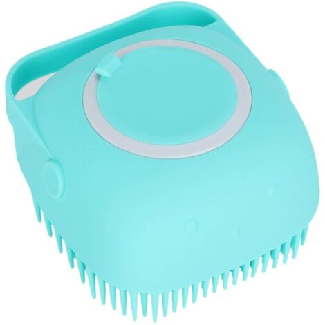 Brosse à shampoing pour chiens et chats, brosse de bain en caoutchouc silicone pour animaux de compagnie, peigne pour le toilettage sous la douche des chiens et chats (1/5)