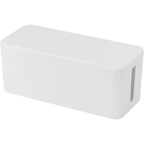 Boîte de rangement pour câbles, boîte de rangement anti-poussière blanche (1/5)
