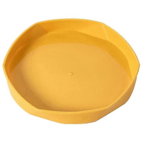 Soucoupe robuste et durable pour pots de fleurs, en plastique épais multicolore, pour jardin - M - Jaune (1/5)