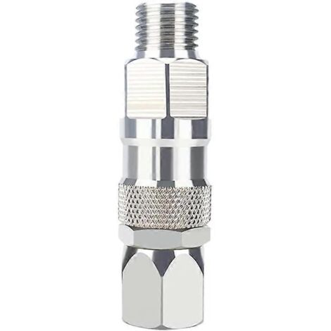 20241/4" Raccords pivotants pour tuyau de pistolet à peinture haute pression sans air en acier inoxydable rotatif à 360 degrés (1/5)