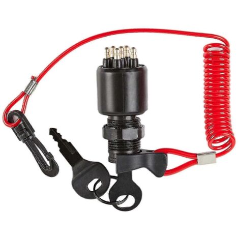 Ensemble de verrouillage de sécurité pour clé de contacteur d'allumage pour moteurs OMC Johnson Evinrude (à partir de 1996) 5005801 pour Evinr (1/5)