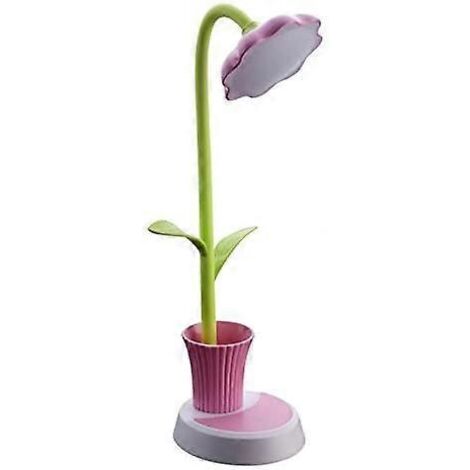 Lampe de lecture flexible rechargeable USB (rose), lampe de bureau LED à intensité variable pour enfants, lampe de chevet tactile (1/5)