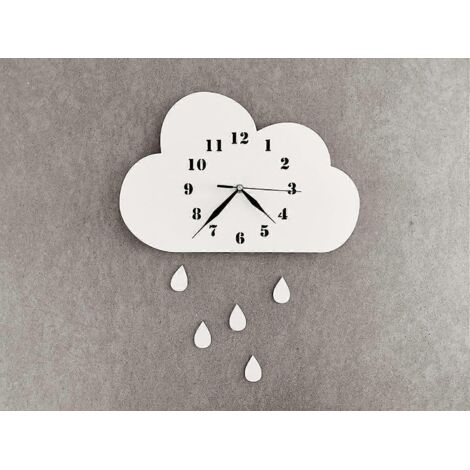 Horloge murale silencieuse pour chambre d'enfant, style scandinave (1/2)