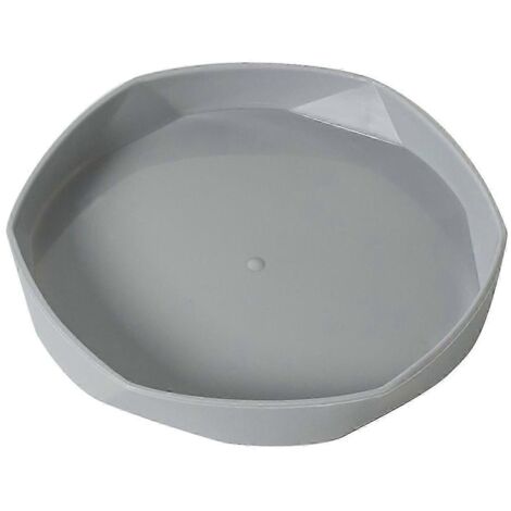 Soucoupe robuste et durable pour pots de fleurs, en plastique épais multicolore, idéale pour le jardin - Gris clair (1/5)