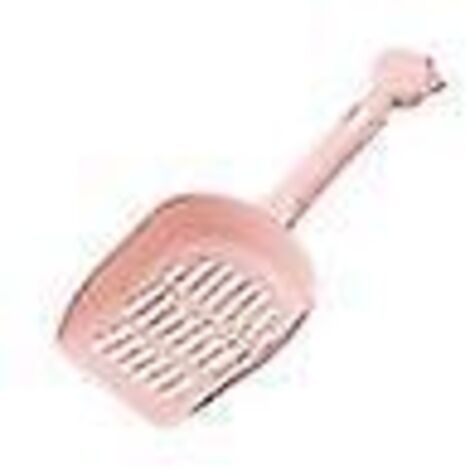 Pelle à sable creuse et épaisse pour chat, produit de nettoyage pour bac à litière pour animaux de compagnie, rose (1/4)
