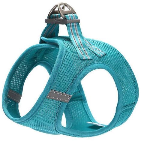 Harnais pour chat, harnais ajustable, gilet réfléchissant et respirant, laisse-harnais vert pour chat (1/2)