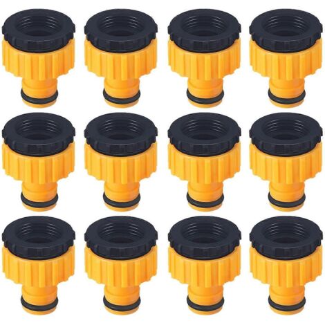 Lot de 12 raccords rapides pour tuyau d'arrosage, adaptateurs pour robinet de cuisine et mitigeur en plastique à déconnexion rapide (1/5)