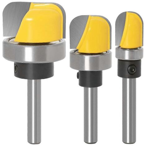2024Frser-Bit-Set avec Kugellager, 1/4-Zoll-Schaft et Schale, 3 Stck (1/5)
