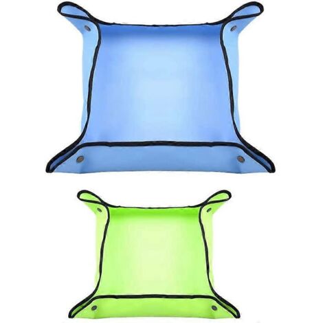 Lot de 2 tapis de jardinage imperméables pour plantes, tapis de jardinage, tapis de travail pliables, verts (1/5)