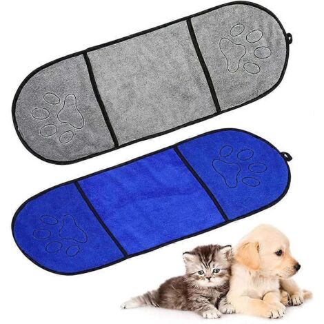 20242 pièces de serviettes en microfibre pour chiens, séchage rapide, ultra-absorbantes, idéales pour sécher les animaux. (1/5)